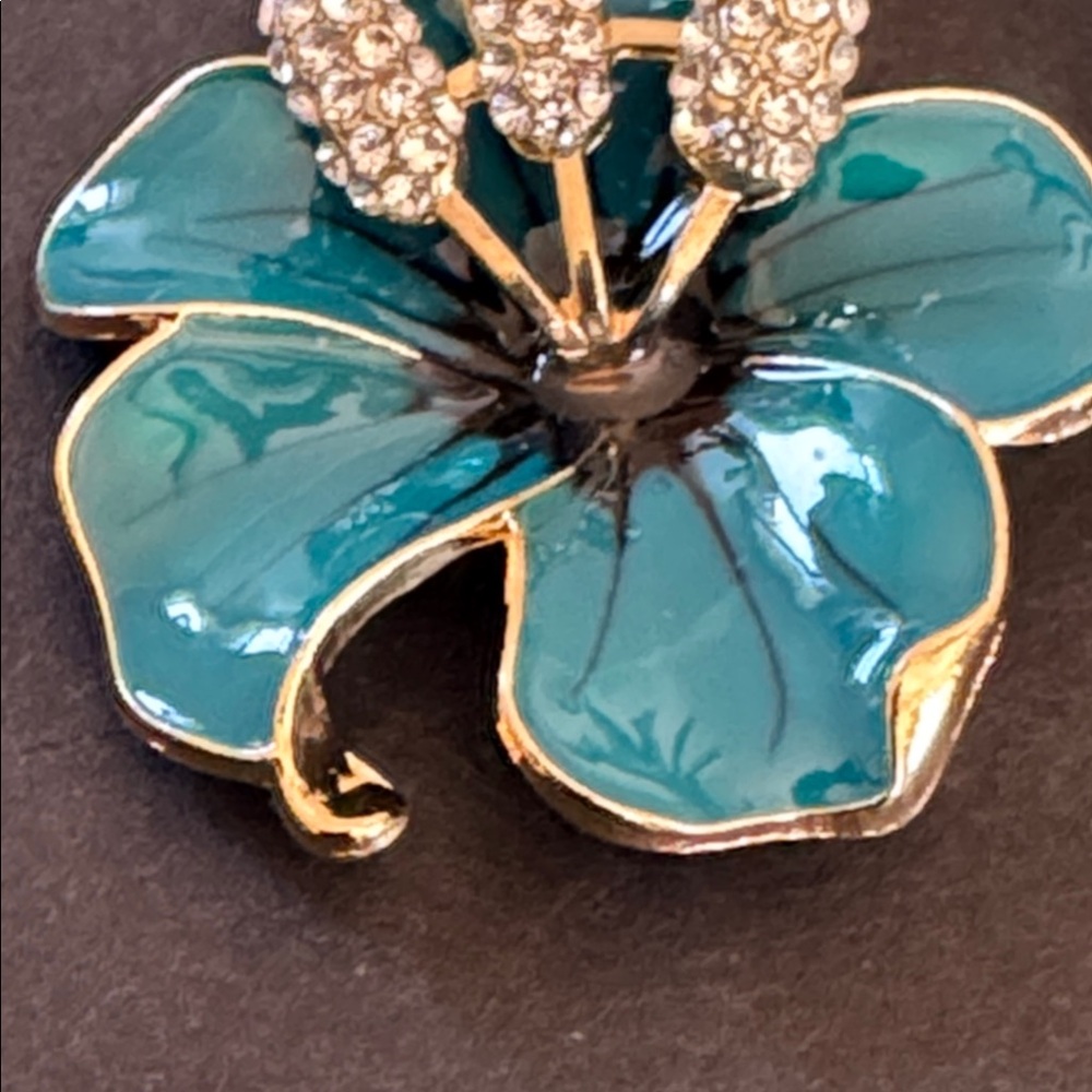 Betsy Johnson Tropical Hibiscus Dangle Earrings - Picture 4 of 11